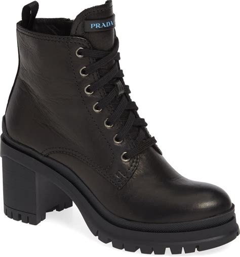 prada army boots|Prada block heel combat boots.